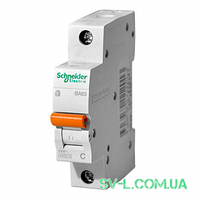 Автоматичний вимикач 6А 4,5 кА 1 полюс тип C 11201 Домовик ВА63 Schneider Electric
