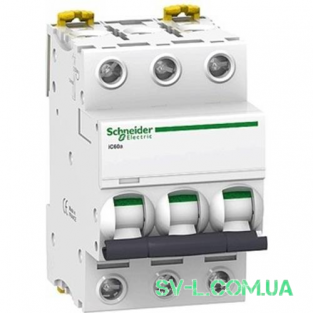 Автоматичний вимикач 10A 6kA 3 полюса тип C A9F79310 Acti9 iC60N Schneider Electric