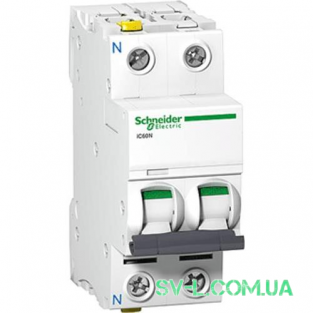 Автоматичний вимикач 3A 6kA 2 полюси тип B A9F73203 Acti9 iC60N Schneider Electric