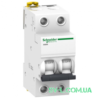 Автоматичний вимикач 20A 6kA 2 полюси тип B A9K23220 Acti9 iK60 Schneider Electric