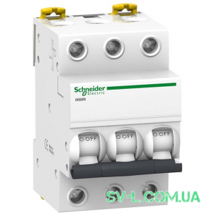Автоматичний вимикач 40A 6kA 3 полюса тип C A9K24340 Acti9 iK60 Schneider Electric