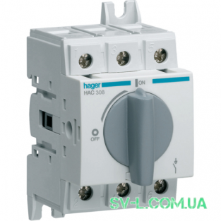 Вимикач навантаження поворотний 3 полюса 400/690V 80А 3м HAC308 Hager