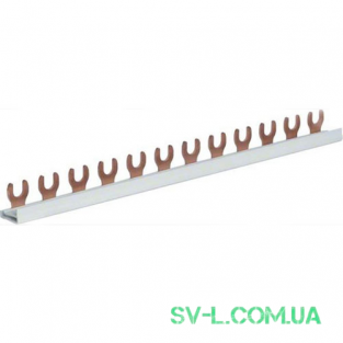 Шина з'єднувальна KDN180A вилочні 1 полюсная на 12 модулів, з ізоляцією, 16мм2 Hager