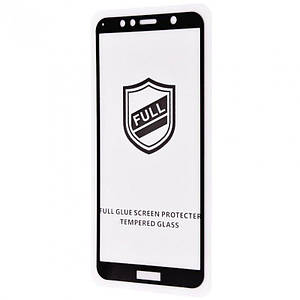 Захисне скло Full Glue HQ Huawei Y6 Prime 2018 (чорне та біле)