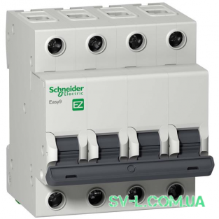 Автоматичний вимикач 25A 4,5 kA 4 полюси тип З EZ9F34425 Easy9 Schneider Electric