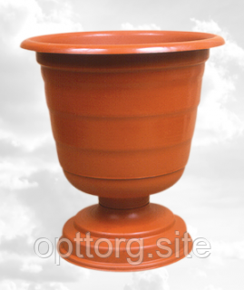 Кашпо для квітів 8.5 л на ніжці Ø 32 см Консенсус, фото 1