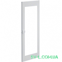 Двері білі з прозорим вікном VZ134N для 4-рядного щита Volta Hager