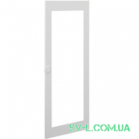 Двери белые с прозрачным окном VZ135N для 5-рядного щита Hager Volta