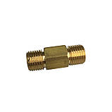 Перехідник високого тиску латунний 1/4"-1/4" зовнішня різь, фото 5