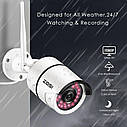Охоронна,погодозащитная камера ZOSI 1080P Wi-Fi IP-камера Метал. Onvif 2.0 MP IR нічне бачення. Zosi smart, фото 2