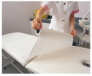 Одноразові простирадла в рулонах 0.6 * 100 м (20г/m2) Білі, фото 3