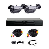 Комплект AHD видеонаблюдения на 2-е уличные камеры с ИК-подсветкой 60 м CoVi Security HVK-2004 AHD PRO KIT