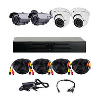 Комплект AHD видеонаблюдения из 2-х уличных и 2-х купольных камер CoVi Security HVK-3005 AHD PRO KIT