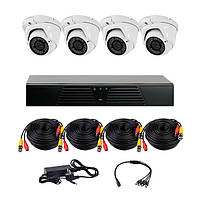 Комплект AHD видеонаблюдения из 4-х купольных камер CoVi Security HVK-3006 AHD PRO KIT