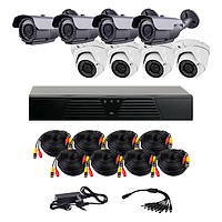 Комплект из 4-х уличных и 4-х купольных AHD камер CoVi Security HVK-4005 AHD PRO KIT