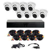 Комплект AHD видеонаблюдения из 8-ми купольных камер CoVi Security HVK-4006 AHD PRO KIT