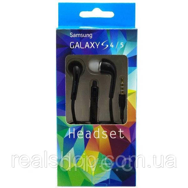 Навушники з мікрофоном Samsung Galaxy S4 S5 чорні
