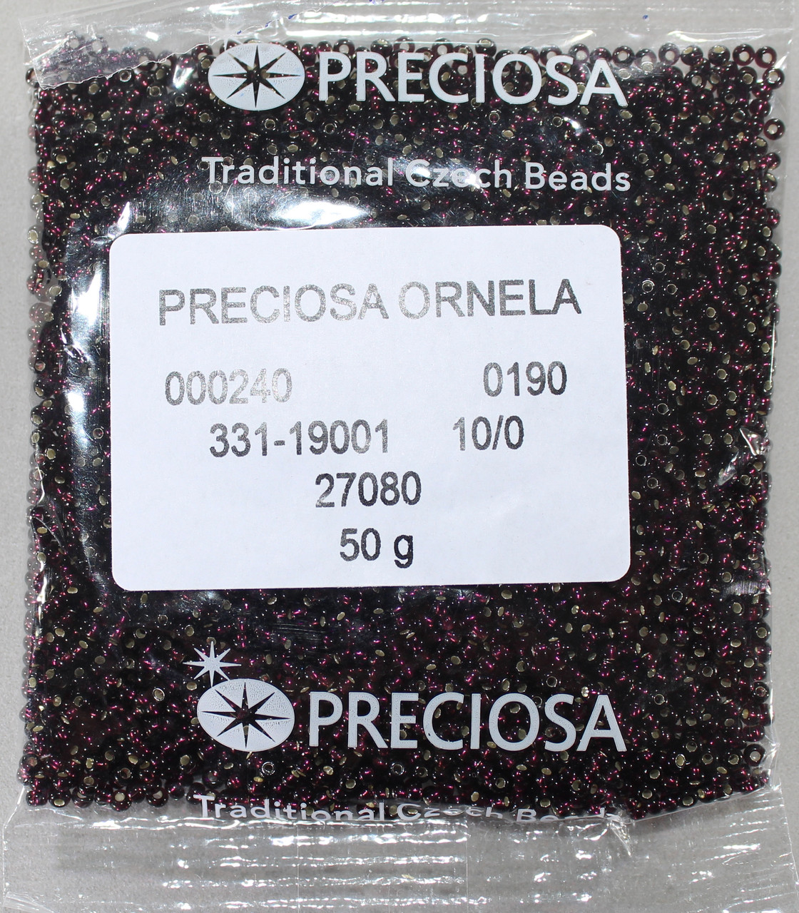 Бісер 10/0, №27080 аметистовий темний, блискучий (уп.50 грам), фото 1