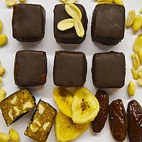 Натуральні цукерки Снікерс Без Сахара. Арахіс у шоколаді. Банан у шоколаді. Фінік у шоколаді