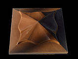 Кришки цегляного паркану «КВІТКА» 450х450 мм, колір коричневий,вага 24 кг, фото 2