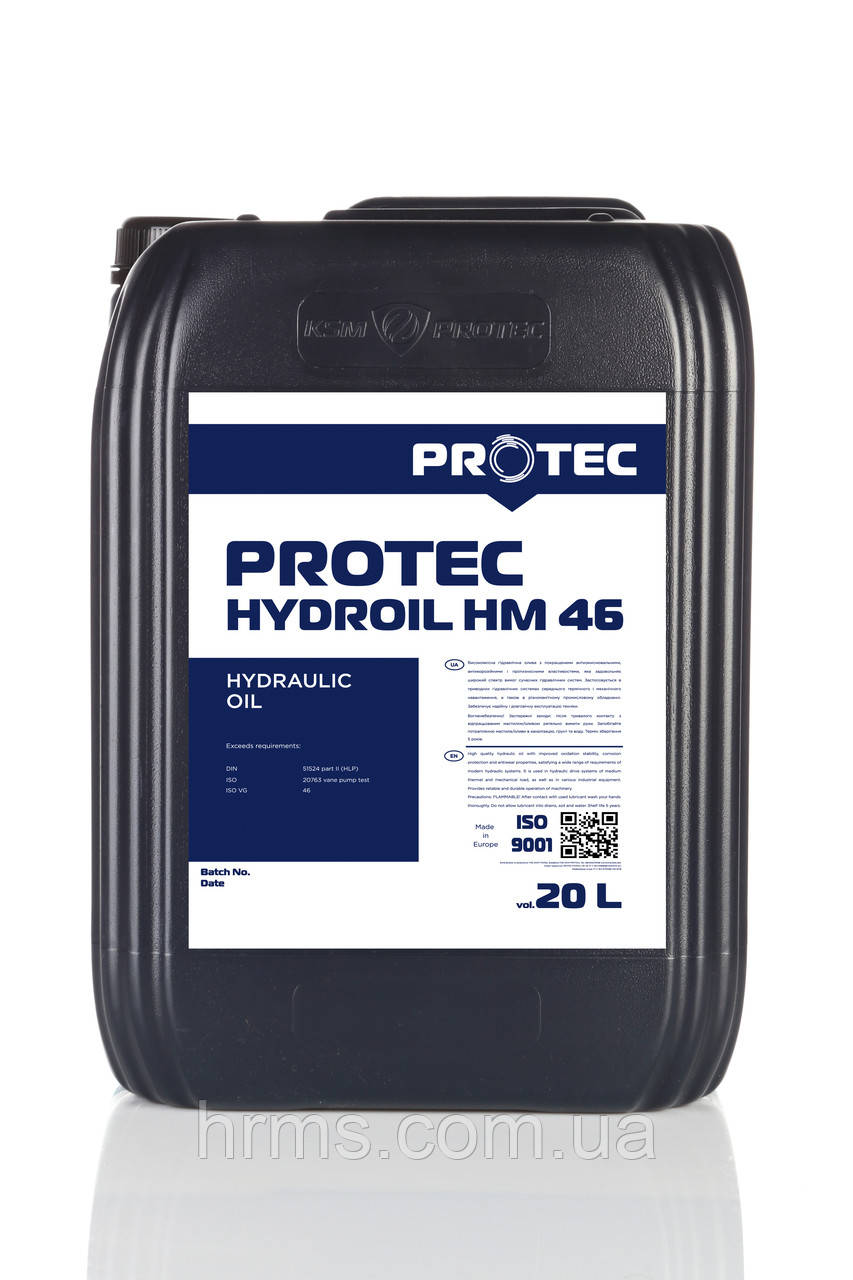Масло HLP 46 гідравлічне каністра 20л PROTEC HYDROIL HM 46 ISO VG46 Олива HLP46 гідравлічна каністра 20л