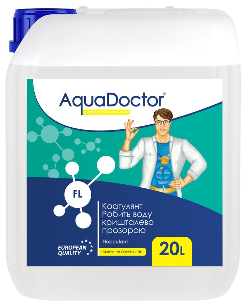 Рідкий коагулюючий засіб  для басейну AquaDoctor FL -  20 л, фото 1