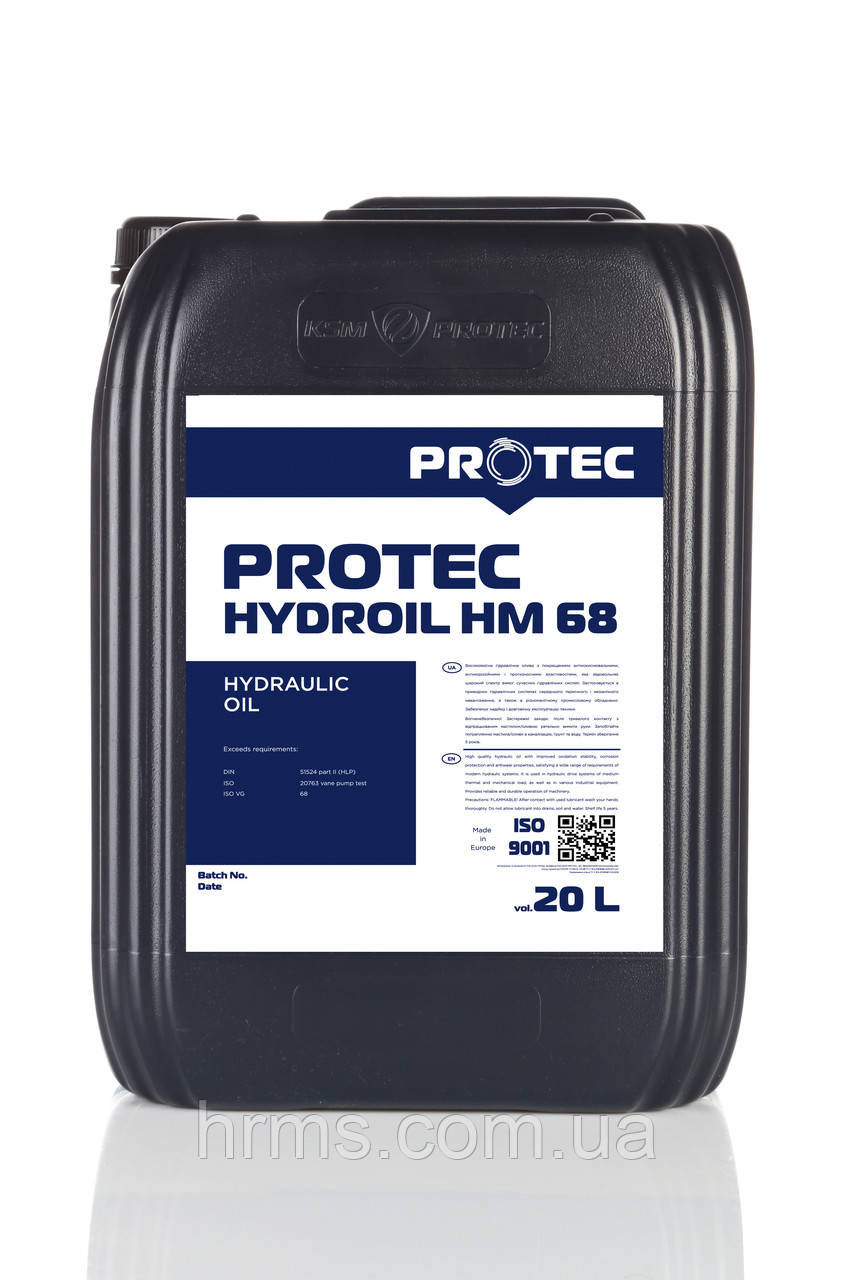 Масло HLP 68 гідравлічне каністра 20л PROTEC HYDROIL HM 68 ISO VG68 Олива HLP68 гідравлічна каністра 20л