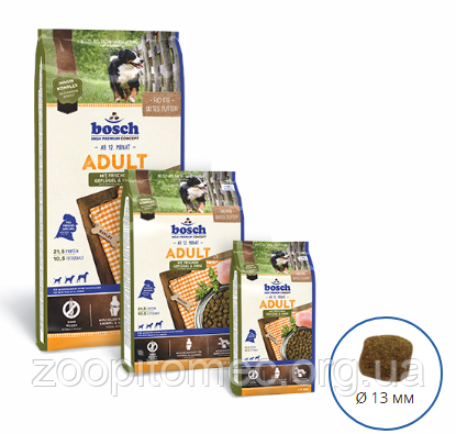 Корм Bosch (Бош) Adult Poultry Spelt для дорослих собак з птицею і спельтой, 15 кг