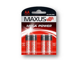 Батарейка Maxus Mega Power 1.5 V LR6-AA-P4, лужна 1шт. (блістер)