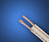 Кабель акустичний JY-6217, 2х2,0мм2, мідь, прозорий