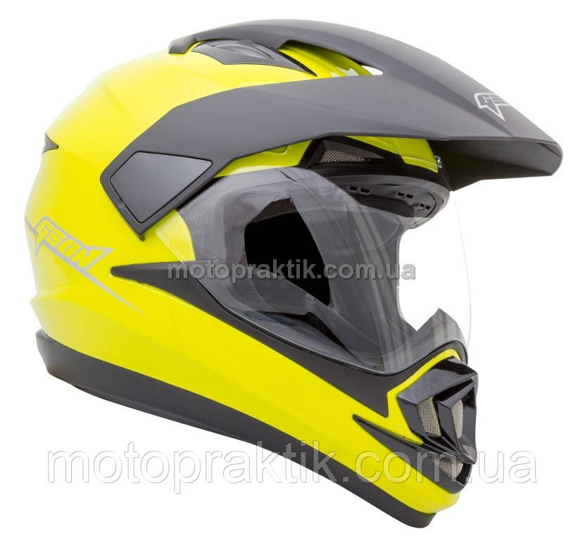 GEON MX714 Trek Gloss Yellow, XS Мотошолом ендуро (Дуал-спорт)