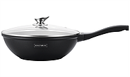 Мармуровий вок зі скляною кришкою Royalty Line RL-BW28M 28 см, фото 4