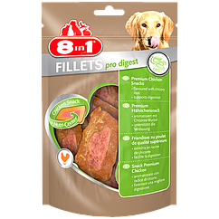 Куряче філе 8 in 1 Fillets Pro Digest для собак, поліпшення травлення, 80 г