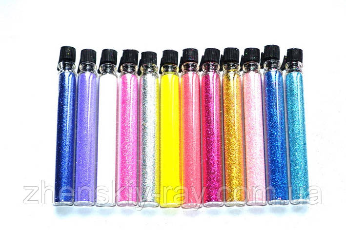 Набір пісочка для нігтів у колбах, 12 шт. , фото 1