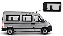 Бічне скло середня база Renault Master 1997-2010 заднє праве