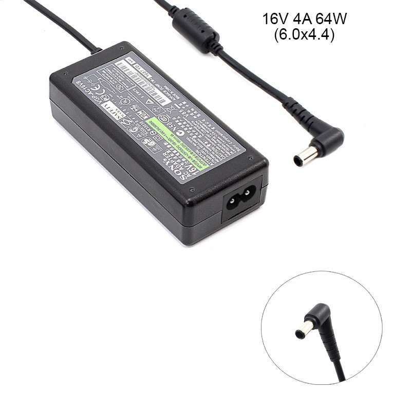 РОЗПРОДАЖ! Блок живлення для ноутбука Sony 16V 4A 64W 6.0x4.4