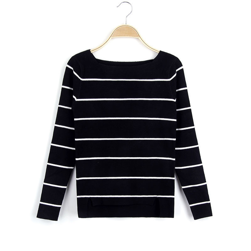 Женская стильная кофта в полоску черная легкая купить со скидкой за 638 ...