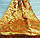 Золотиста шторна тканина з люрексом 1.5 м ширини, фото 3