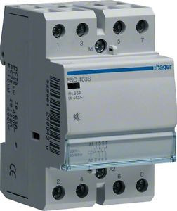 Контактор безшумний 63А, 4НО, 230В, 3М (Hager)