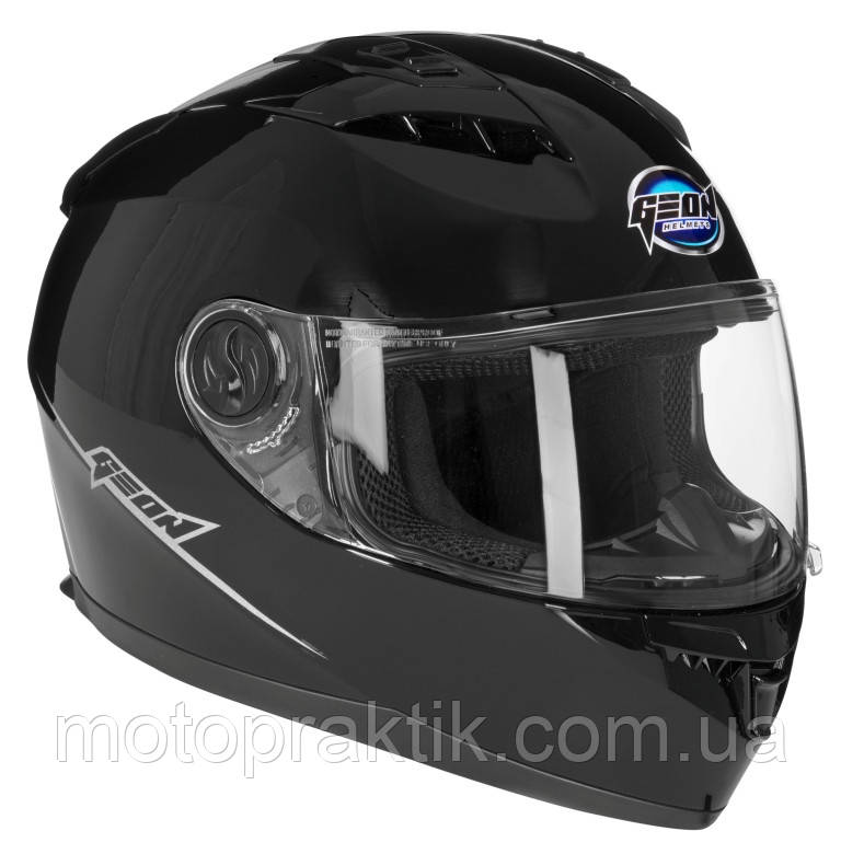 GEON FF968 NEW Solid Gloss Black, XS Мотошолом інтеграл