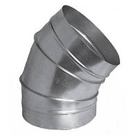 Отвод 45* 0,5 мм ,диаметр 220 мм. вентиляционный, круглый, оцинковка