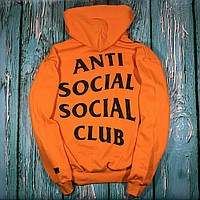 Толстовка оранжевая Anti Social Social Club Undefeated | Худи ASSC | Кенгуру АССЦ