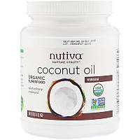 Органическое кокосовое масло первого отжима Nutiva Nurture Vitality, (съедобное), 1.6 л
