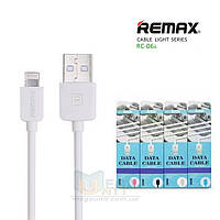 USB кабель Lightning для iPhone 5/6/7/8/X 100cm Remax RC-06i Light series Белый