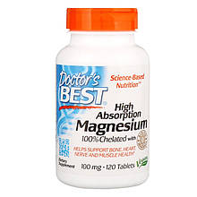 Магній Doctor's Best High Absorption Magnesium 120 Tabs