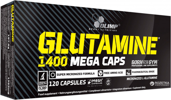 Глютамін Olimp Labs L-Glutamine 1400 mega 120 Сaps