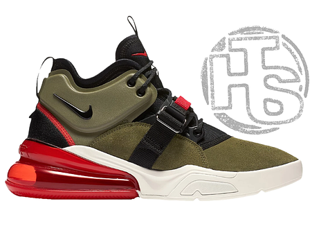 Мужские кроссовки Nike Air Force 270 Medium Olive/Black Challenge/Red Sail AH6772-200, фото 2