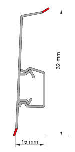 Підлоговий плінтус NG 62, фото 1