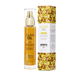 Масло для тіла з блиском EXSENS Glam Oil 50мл, з маслом мигдалю, без парабенів і феноксиетанолу 777Shop.com.ua