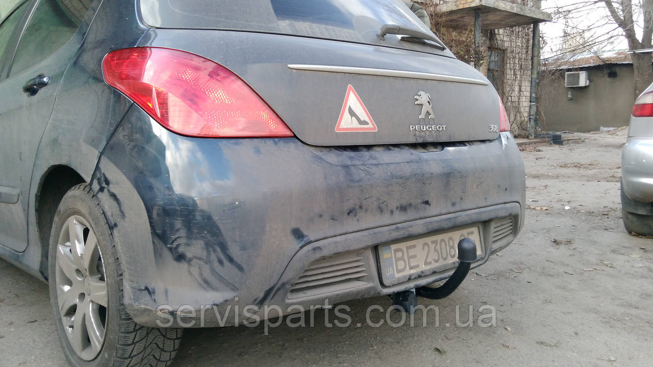 Фаркоп Peugeot 307 2001-2007 (Пежо 307 хетчбек) без підрізу бампера